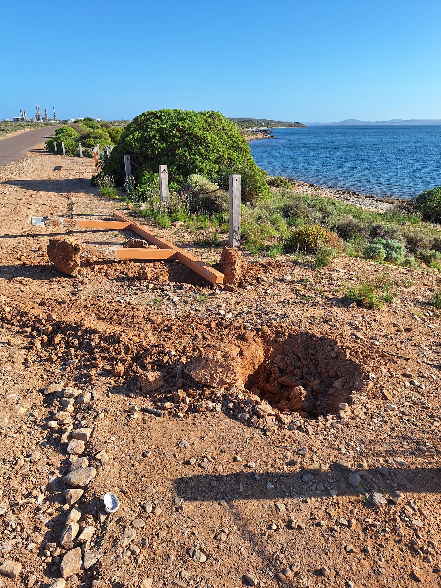 Pt Lowly bollards vandalism