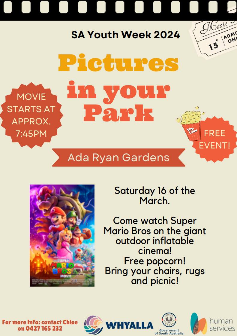 Pictures in your Park event flyer