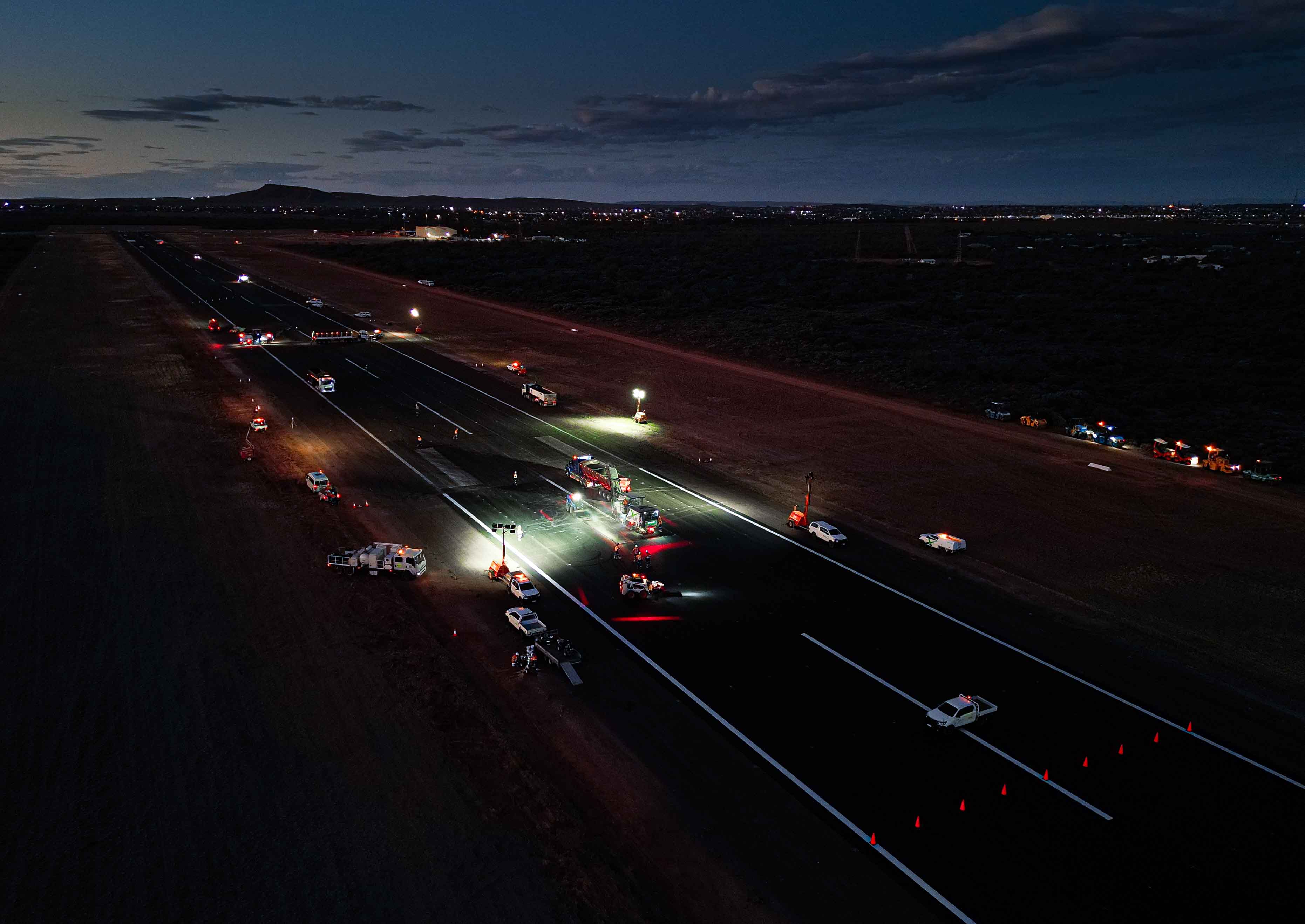 night works on runway
