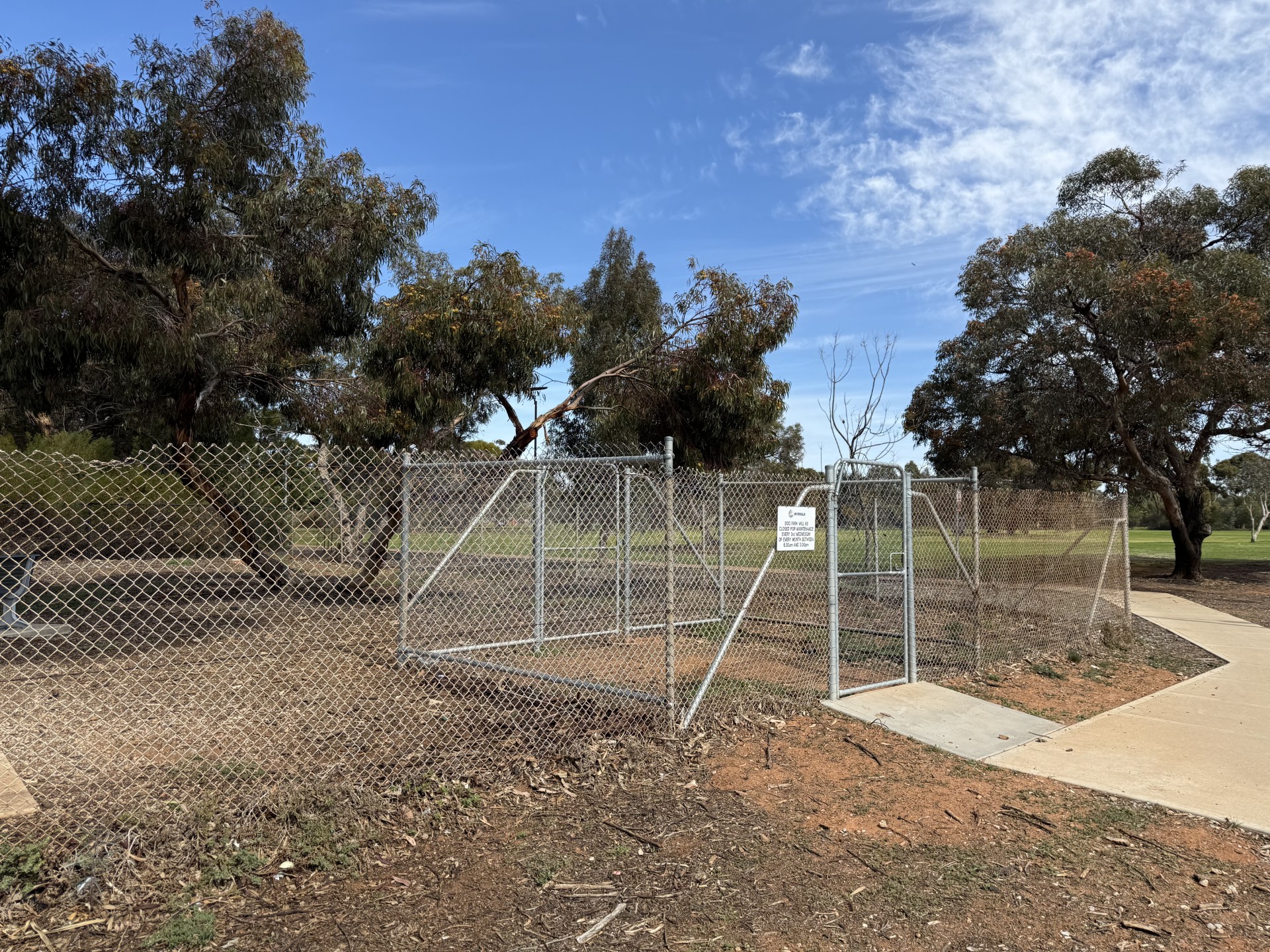Small dog park entrance