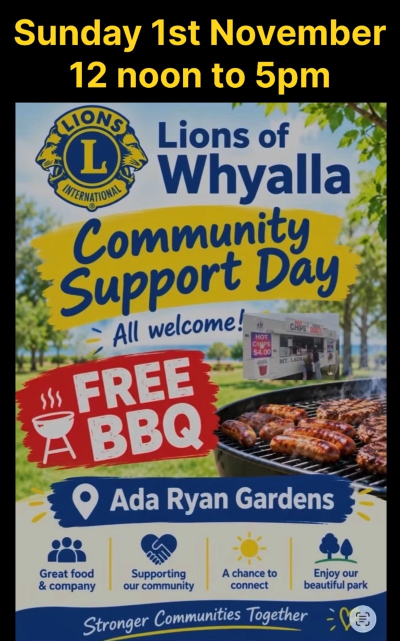 Lions of Whyalla Support Day 2026 Lions of Whyalla Support Day 2026