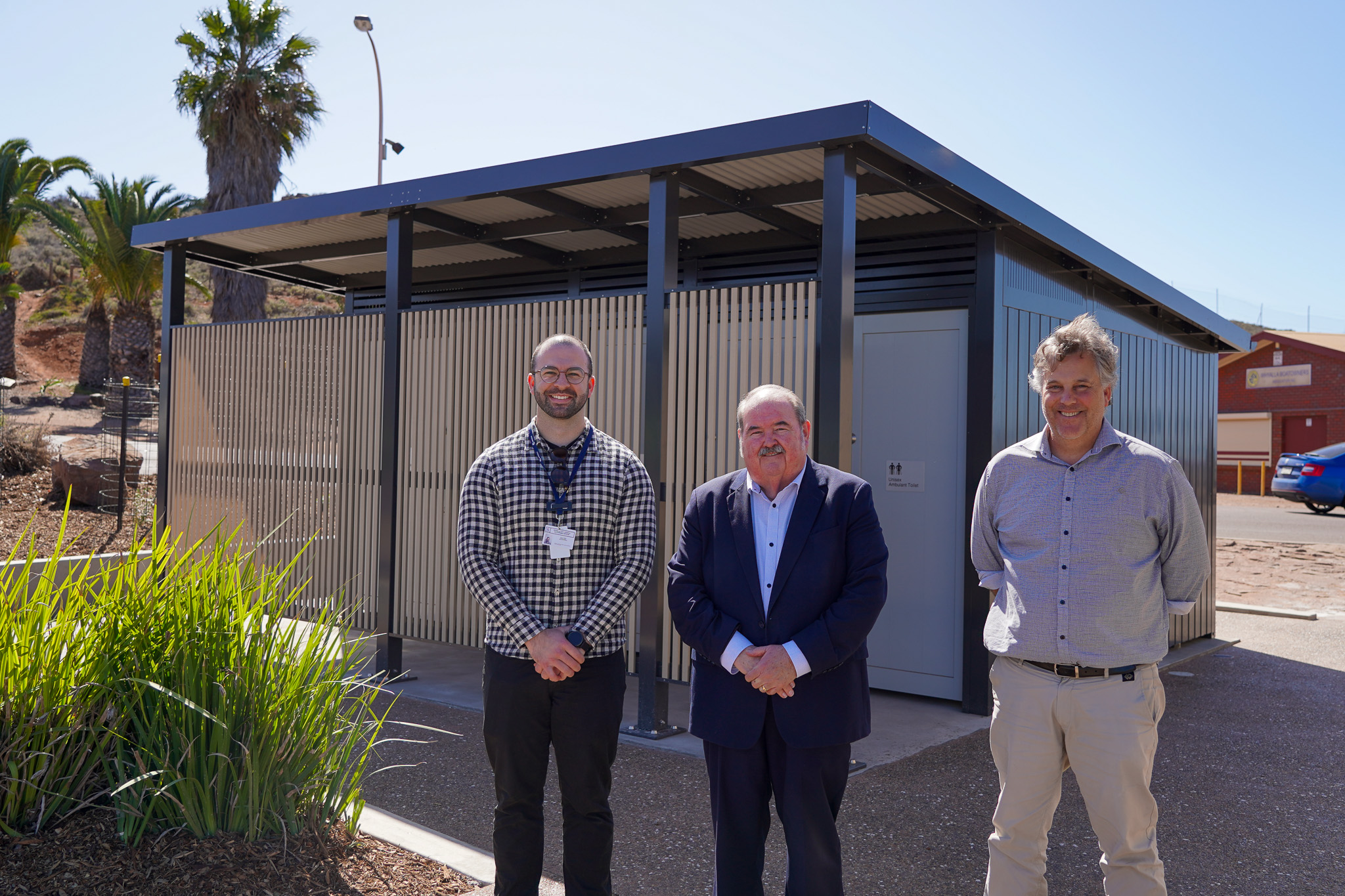 Lucas Trevisan, Mayor Phill Stone and Sam Bourne
