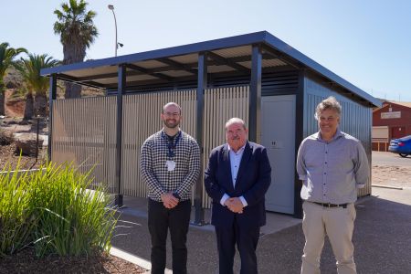 Lucas Trevisan, Mayor Phill Stone and Sam Bourne